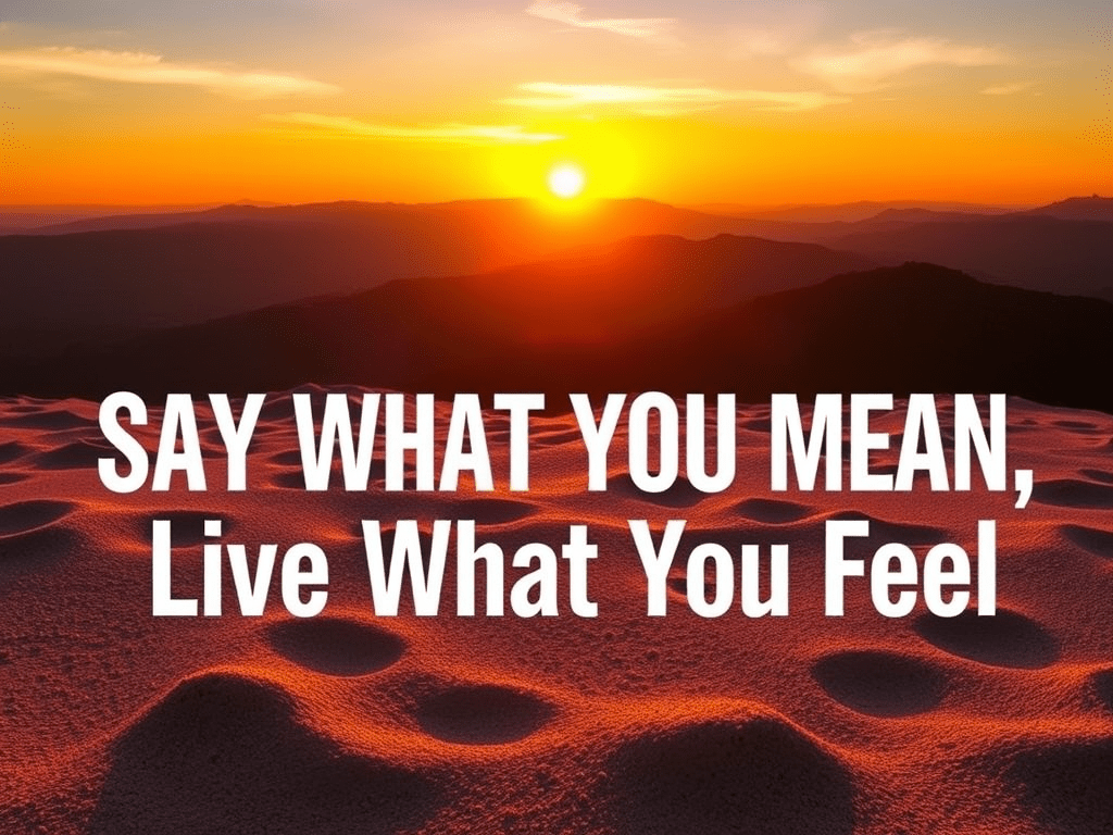 Say What You Mean, Live What You Feel — Life’s Too Precious to Hold&nbsp;Back
